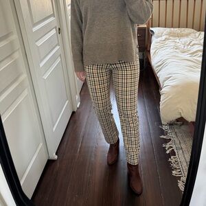 LOFT Plaid Straight Leg Pants